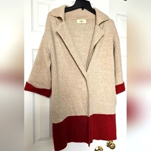 New boyfriend oversized style Beige with orange coat from Korea